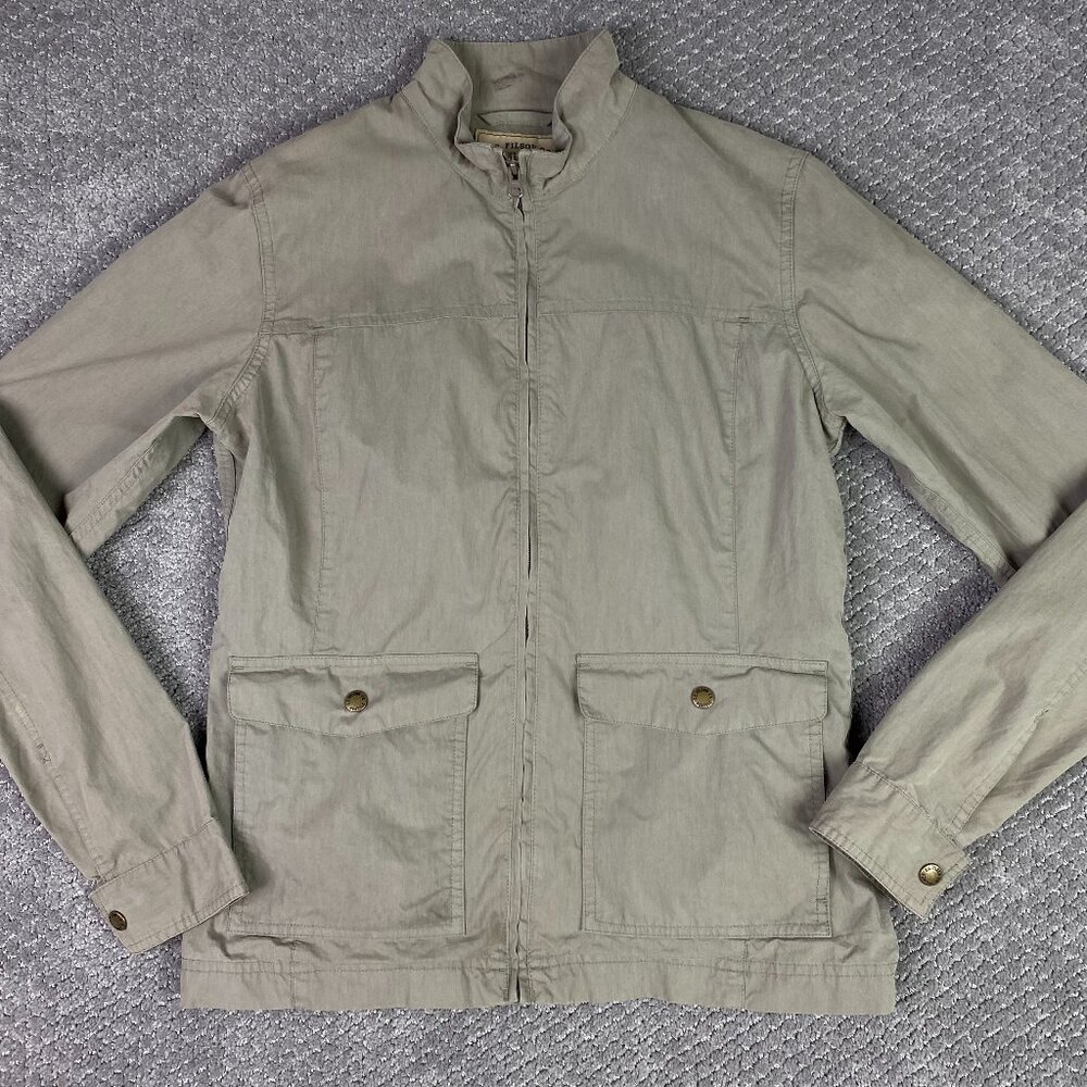 CC Filson Lightweight Jacket Women's Medium Full Zip Cotton Nylon Green